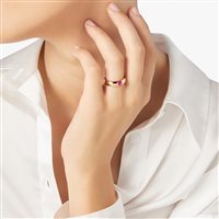 Anello Dodo Donna 100% Amore in Oro rosa Rubino sintetico 0.23 Ct DAC3000_HEART_SR09R-46 - DAC3000_HEART_SR09R-52